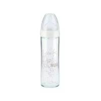 NUK New Classic бутылочка стеклянная с соской из силикона, 240 мл, с 6 месяцев