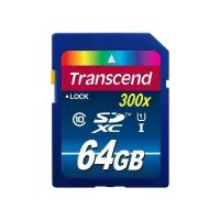 Карта памяти Transcend SDXC 64 ГБ Class 10, V10, A1, UHS-I U1, R/W 45/25 МБ/с, 1 шт., черный