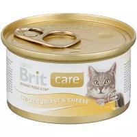 Корм для кошек Brit Care с куриной грудкой и сыром 80 г