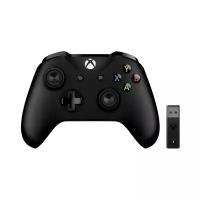 Геймпад Microsoft Xbox One Controller + беспроводной адаптер для ПК, черный