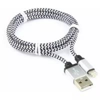 Кабель Gembird USB-A - Lightning (CC-ApUSB2sr1m) 1 м, серебристый