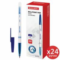 Ручка шариковая BRAUBERG Офисная, комплект 24 штуки, синяя, узел 1мм, линия письма 0,5мм, 880007