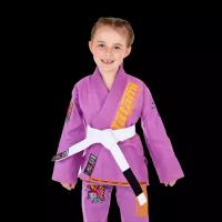 Кимоно для джиу-джитсу tatami fightwear, размер 120-130, фиолетовый