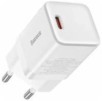 Сетевое зарядное устройство BASEUS GaN3 1xUSB-C, 3A, 30W, белый