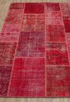 Ковер на пол 1,7 на 2,4 м в спальню, гостиную, безворсовый, красный Antik Patchwork 013-Ribbon Red