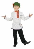 Косоворотка для мальчика русский народный карнавальный костюм рубашка детская белая хлопок