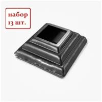 Кованый элемент Royal Kovka Основание балясин 57х57х19 мм под квадрат 20х20 мм металл 0.8 мм арт ОБ5220-13