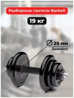 Гантель разборная BARFITS Barbell Atlet D26 19 кг