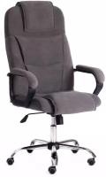 Кресло BERGAMO хром (22) TetChair флок, серый, 29
