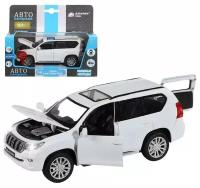 Машина металлическая Land Cruiser Prado 1:32, свет и звук, открываются двери, капот, багаж, инерция