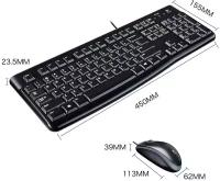 Комплект клавиатура + мышь Logitech Desktop MK120, русская