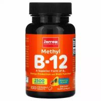 Jarrow Formulas Methyl B-12 (Метил B-12) тропический вкус 2500 мкг 100 жевательных таблеток (Jarrow Formulas)