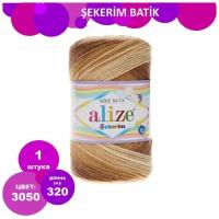 Пряжа для вязания Ализе Sekerim Batik (90% акрил, 10% полиамид) 5х100г/350м цв.3050 секционная