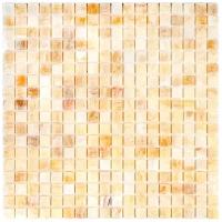 Мозаика из оникса Natural Mosaic 7M073-15P-(Onyx-Yellow) бежевый светлый квадрат глянцевый