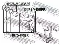Ремкомплект суппорта тормозного заднего Febest 1875-FRBR