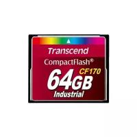 Карта памяти Transcend Compact Flash 64 ГБ, R/W 89.2/61.27 МБ/с