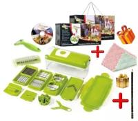 Овощерезка шинковка слайсер Nicer Dicer Plus /Терка измельчитель 10 в 1/СD-диск/В подарок салфетка-полотенце из микрофибры и карандаш для бровей