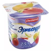 Ehrmann йогуртный продукт Эрмигурт яблоко-груша 7.5%, 100 г