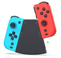 Набор DOBE из 2-х контроллеров Joy-Con Неоновый красный/Неоновый синий (Switch) + зарядная станция, TNS-0163T