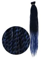 Queen Fair Пряди из искусственных волос Сенегал твист двухцветные, синий/голубой