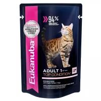 Eukanuba Паучи для кошек с лососем в соусе (10150848) 0,085 кг 25093 (26 шт)