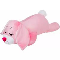Мягкая игрушка СмолТойс Зайчонок Лежебока, 20 см, розовый