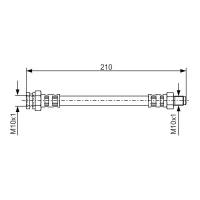 Тормозной шланг, BOSCH 1987476502
