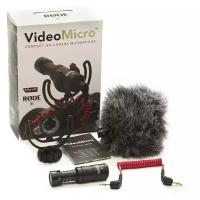 RODE VideoMicro, разъем: mini jack 3.5 mm, черный