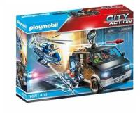 Конструктор Playmobil 70575 Police Погоня на вертолете за беглецами в фургоне