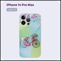 Противоударный чехол для Apple iPhone 14 Pro Max (Эпл Айфон 14 Про Макс) для девочек. Накладка / бампер (чехол женский) с защитой камеры