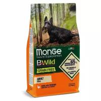 Сухой корм для собак MONGE DOG BWILD GRAIN FREE MINI из утки с картофелем 2,5 кг