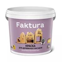 Краска акриловая Faktura Для деревянных фасадов полуматовая белый 2.7 л