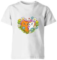 Детская футболка «Кот Мандарин и кошечка Карамелька»