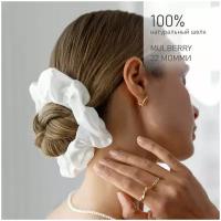 Шелковая резинка для волос Soft Box в подарочной упаковке, широкая, 100% натуральный шелк