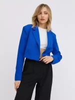 Пиджак BrandStoff, укороченный, оверсайз, размер 42, синий