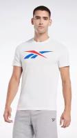 Футболка Reebok для мужчин, Размер:M, Цвет:белый/красный/синий, Модель:GS VECTOR TEE