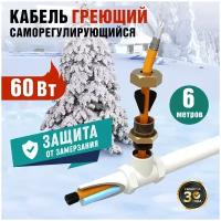 Греющий кабель саморегулирующийся REXANT 10HTM2-CT (6/60)