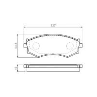 Дисковые тормозные колодки передние Bosch 0986461139 для Nissan 240SX, Nissan Maxima (4 шт.)