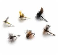 Набор сухих мушек PFG Classic Dry Fly №1 р. М, 6шт