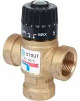 Термостатический клапан Stout 3/4 ВР 35-60* KV1.6 SVM-0110-166020