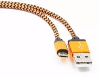 Кабель Cablexpert USB - microUSB (CC-mUSB2), 1 м, черный/оранжевый