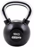 Гиря обрезиненная с хромированной ручкой PROFI-FIT 18 кг