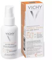 VICHY Невесомый солнцезащитный флюид для лица против признаков фотостарения UV-Age Daily SPF 50+, 40 мл