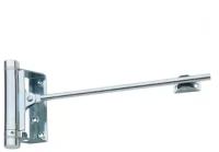 Дверной доводчик ALDEGHI LUIGI SPA стальной, пружинный, 77х235 мм, цвет: оцинкованная сталь, к-т: 1 шт + ключ с декоративными шурупами 115AZ001