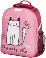 Ранец №1School Light Friendly cats, 2 отд, 700гр