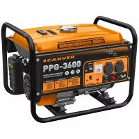 Бензиновый генератор CARVER PPG- 3600, 220/12 В, 2.8кВт [01.020.00003]