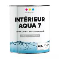 Краска водно-дисперсионная VINCENT Interieur Aqua 7 полуматовая белый 0.8 л