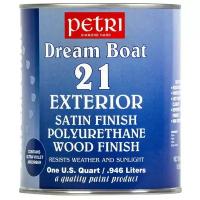 Лак Petri Dream Boat 21 Exterior полиуретановый бесцветный, полуматовая, 0.95 л