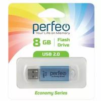 USB флешка Perfeo 8GB E01 Blue ES