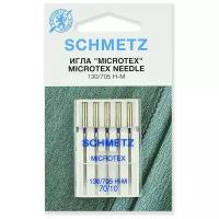 Игла/иглы Schmetz Microtex 130/705 H-M 70/10 особо острые, серебристый, 5 шт